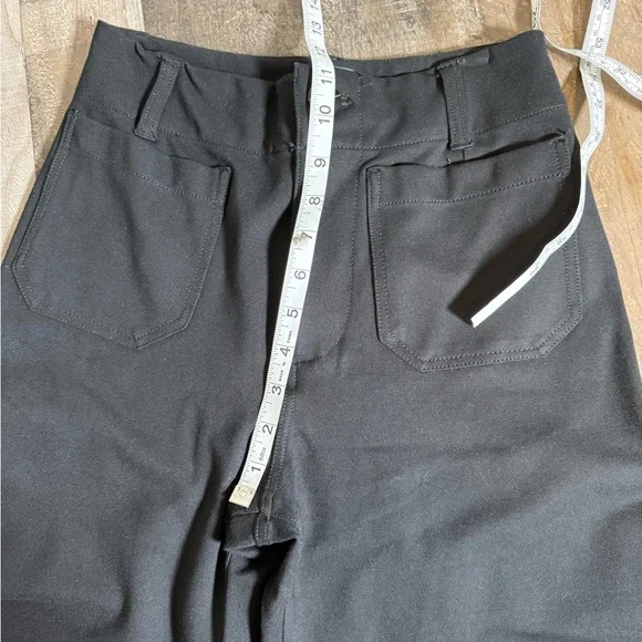 Maeve The Colette Ponte Pants 26 Black Wide Leg Career Minimalist Anthro - Picture 4 of 9